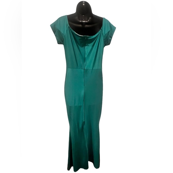 Strapless Emerald Green Evening Dress - Picture 6 of 8